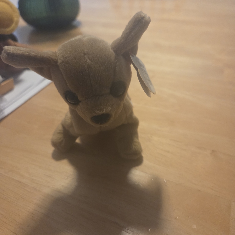 Tiny Beanie Baby Cute Brown Plush Dog Toy